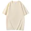 Camiseta de Algodão Penteado Pesado 200g, Gola Redonda, Caimento Solto, Ombros Caídos, Manga Curta, Camiseta Básica, Camiseta Cultural, Pode Ser Impressa com Imagens