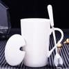 Caneca Criativa Doze Constelações com Tampa Colher Copo de Água Doméstico de Cerâmica Copo de Café para Casal Feminino Copo de Cerâmica Grande Capacidade