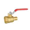 Válvula de combate a incêndio, válvula de carretel, válvula de teste de extremidade de tubulação de água, válvula de esfera com interruptor de latão espessado de 1 polegada com rosca interna e externa padrão nacional