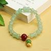 Pulseira de Aventurina Natural com Nó de Bambu Ai Yu Pulseira Pequena de Buda para Mulheres Joias Estilo Palácio Fábrica Atacado S3042105
