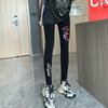 Leggings con taladro caliente para mujer, venta directa de fábrica, nuevos leggings de modal, venta al por mayor, explosiones de color rojo neto, pantalones casuales
