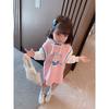 Vestido Sudadera con Capucha de Dibujos Animados para Bebé Niña, Largo Medio, Falso de Dos Piezas, Moda Primavera y Otoño, Manga Larga, Falda para Niños Pequeños y Medianos