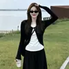Blusa Falsa de Duas Peças de Manga Longa para Mulheres, Início do Outono, Cor Clara, Ligeiramente Madura, Estilo Intelectual Elevado, Conjunto Completo de Roupas Femininas Outono, Toque Intelectual de Alta Qualidade