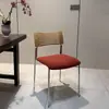 Silla de Comedor Estilo Medieval con Respaldo de Madera Maciza, Silla Creativa Minimalista de Ocio, Lujo Ligero Retro para Comedor, Cafetería, Sala de Recepción