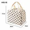 Bolsa Térmica de Pana, Lonchera Portátil de Gran Capacidad, Bolsa de Almuerzo de Papel de Aluminio, Bolsa de Almuerzo Térmica para Estudiantes Trabajadores