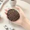 Monedero Estampado de Leopardo Cuero Artificial Impermeable Imitación Cuero Cremallera Bolsa de Almacenamiento Multifuncional Mini Bolsa para Auriculares