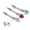 Aretes de aleación de titanio F136 con forma de bala, piercings de titanio G23 para labio, colgantes adaptadores para piercing de cabeza y oreja, accesorios de joyería para piercings DIY