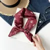 Lenço de Seda Estampado Castanha Cross70 Seda Falsa Lenço de Cabeça Estilo Rua Europeu e Americano Versátil Amarrilho de Cintura Cinto Lenço Quadrado Atacado