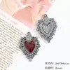 Colgante de Teléfono Móvil con Alas de Corazón Gótico Retro Personalizado Transfronterizo Europeo y Americano, Collar, Pulsera, Accesorios de Joyería