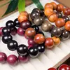 Pulseira de Contas de Sândalo Natural Buda Folha Pequena Sândalo Vermelho Sândalo Verde Huanghuali Madeira de Agarwood Brinquedo Pulseira Rosário Fábrica Atacado