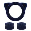 Faixa de Cabelo com Orelhas de Gato Fofas Amazon Pulseira à Prova d'Água Faixa de Cabelo Pulseira de Pulso terno Lavar o Rosto Pulseira de Pulso Feminina Aplicar Máscara