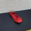Zapatos planos rojos para mujer con lazo, estilo francés de verano 2026, adecuados para faldas, mocasines tipo bailarina plateados