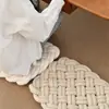 Decoración Moderna Minimalista para Sala de Estar de Casa Cojín Cuadrado para Sofá Cojín de Mesita de Noche Cojín Tejido a Mano de Terciopelo Teddy