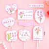 2026 Día de la Madre Feliz Decoración de Pastel Tarjeta de Corazón Acrílico Cadena de Perlas Topper Feliz Día de la Madre