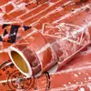 Papel de Parede Autoadesivo Transfronteiriço 1,22m de Largura Impermeável Quarto Sala de Estar Cor Sólida PVC Limpável