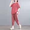 Conjunto Deportivo Casual Talla Grande para Mamá, Moda Verano 2026, Conjunto de Dos Piezas Holgado y Elegante de Manga Corta para Mujeres de Mediana Edad