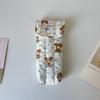 Lindo Bolso Cosmético Acolchado de Oso de Dibujos Animados, Bolso de Mano para Niña de Aspecto Elegante, Dulce Bolsa de Almacenamiento Forro de Gran Capacidad