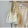 Nueva Bolsa Coreana Ins Exquisita de Color Puro Moda para Mujer Bolso de Hombro con Remaches Bolso Bandolera Plegado de Heroína Bolso de Axila