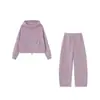 Conjunto Deportivo Casual para Mujer 2026 Otoño/Invierno Nuevo Cubre-Todo Holgado Sudadera con Capucha Adelgazante Pantalones de Pierna Ancha Conjunto de Dos Piezas