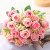 Flores Artificiales Flores Falsas Ramos Flores Artificiales Rosa Flores de Boda Flores Hechas a Mano Escena de Flores Artificiales Decoración Adornos de Flores Falsas