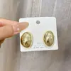 Pendientes Metálicos Ovalados Geométricos Exagerados de Personalidad Europea y Americana Moda Temperamento Gotas de Agua Sentido Avanzado Pendientes Populares de Internet