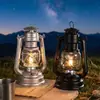 Lámpara de queroseno retro Firebrand decoración de ambiente camping iluminación antigua portátil accesorios de película lámpara de queroseno nostálgica