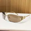 Gafas de Sol Metálicas Huecas Integradas Sin Marco Sensación de Lujo Ligero Protección UV Sensación de Alta Gama Estilo Nuevo de Verano Gafas Transfronterizas