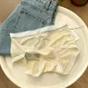 2695 Pantalones de Mascarilla Sin Costuras de Seda de Hielo Transpirables Ligeros Sensación de No Llevar Nada Ropa Interior Algodón Puro en la Entrepierna Cintura Media-Alta Tallas Grandes Bragas para Mujer