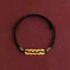 Pulseira Nova de Fio Vermelho com Moedas dos Cinco Imperadores, Trançada para Boa Sorte no Ano do Zodíaco, Corda Versátil da Moda, Presente de Bênção para Casais