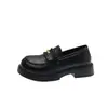 Mocasines Redondos Estilo Retro Francés para Mujer 2026 Otoño Nuevos Versátiles Slip-on Estilo Británico Planos Pequeños Zapatos de Cuero para Mujer