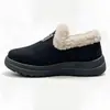 Sapatos de Algodão Femininos com Padrão Escuro Retrô Borda de Pelúcia de Inverno Solado Grosso Sapatos de Mãe Leves para Meia-Idade e Idosos Sapatos Quentes Dropshipping