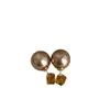 Aretes de Perla de Cristal Marrón para Mujer, Lujo Ligero, Elegantes, Modernos, Para el Trabajo, Versátiles
