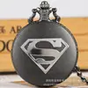 Reloj de Bolsillo de Cuarzo Modelo Más Vendido, Nuevo Retro Personalizado Superman Patrón de Cara Azul Collar Reloj de Bolsillo Grande, Reloj de Bolsillo para Estudiantes