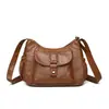 Bolsa Transversal Feminina Retrô 2026 Nova Versátil Grande Capacidade Bolsa de Ombro Casual para o Dia a Dia Bolsa de Mãe Bolsa de Axila Tendência