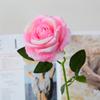 Rosa artificial de franela individual para boda, cascada de flores, decoración de pared, arreglo floral, decoración del hogar, decoración de flores falsas