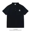 Nova Marca Tendência Camisa Polo Masculina com Lapela Solta de Manga Curta Verão Pesada Casual Camiseta Masculina Americana Top Versátil