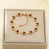 Conjunto de Pulseira e Colar Redondo em Aço Inoxidável com Coração em Vitral Doce de Verão Tendência Joias em Aço Titânio
