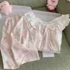 Direto da fábrica, novo conjunto de pijamas de verão 2026 para mulheres com bojo, conjunto de regata de algodão nuvem, roupa de casa sem mangas