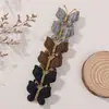 Traje de Pasador de Pelo Tejido a Mano de Lana Europeo y Americano Mariposa Enrollada Pasador de Color Sólido Suave Todo-partido Tocado para Bebé 3841