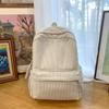 2024 Nova Mochila Escolar de Veludo Cotelê Feminina Estilo Coreano Estilo Japonês Simples Versátil Casual Grande Capacidade para Estudantes do Ensino Médio