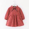 Vestido Floral para Niñas Primavera y Otoño Estilo Coreano Vestido de Princesa Algodón Puro Manga Larga Ropa de Abrigo Vestido Fresco Nuevo Estilo 2026