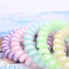 Cordón Luminoso de Alta Elasticidad para Teléfono Goma para el Cabello Color Sólido Banda de Goma Pulsera Grande Cuerda para el Cabello Color Caramelo Funda de Cuero Espiral