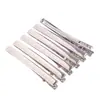 Pinza de pico de pato 6/7/8cm pasador para el pelo diy clip inferior pinza dorada y plateada pasador rectangular material hecho a mano pinza lateral pinza de metal