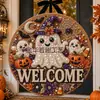 Cartel de Bienvenida de Halloween Transfronterizo Cartel de Puerta de Bienvenida Estilo Pintura de Diamantes de Halloween S