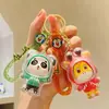 Dibujos animados hielo lindo mascota panda creativo llavero para coche sobre rojo de red colgante un par de exquisitos pequeños regalos al por mayor