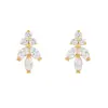 Pendientes de Zirconia Marquise de Lujo Ligero, Pendientes Súper Brillantes de Verano para Mujer, Pendientes Simples de Bosque de Gama Alta, Accesorios de Moda Versátiles