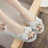 Pantuflas de Algodón para Otoño e Invierno, Pantuflas de Lino, Pantuflas para Pareja para el Hogar, Pantuflas Antideslizantes de Suela Gruesa con Lazo