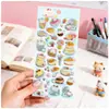 Brillantes Coloridos Corazón 3D Pegatinas de Espuma con Purpurina Conejo Pájaro Gato Dibujos Animados Diario Decorativos DIY