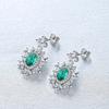 PAG &amp; MAG Pendientes grandes europeos y americanos de plata 925, pendientes de color sintético, tesoro de moda, joyería clásica de plata noble, fábrica