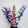 Nuevo Delphinium de Estilo Europeo Jacinto Artificial con Terciopelo Artificial Flor de Seda de Rama Alta Decoración de Boda para el Hogar Accesorios para Fotos de Sala de Estar